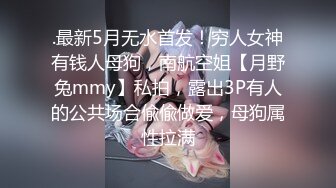 .最新5月无水首发！穷人女神有钱人母狗，南航空姐【月野兔mmy】私拍，露出3P有人的公共场合偸偸做爱，母狗属性拉满