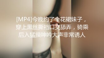 [MP4]今晚约了个花裙妹子，穿上黑丝撕裆口交舔弄，骑乘后入猛操呻吟大声非常诱人